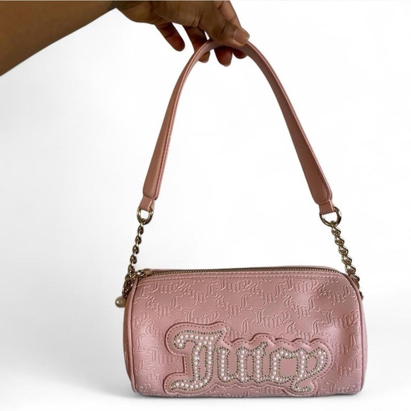Juicy Couture Handbags - Juicy Couture Blush Pink Embossed Shoulder Bag